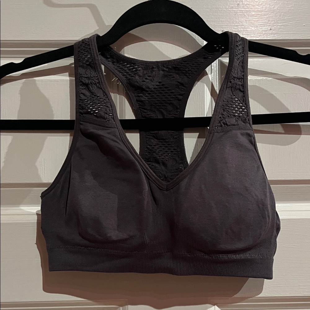 Women's Black Lace Racerback Bralette/ sports bra